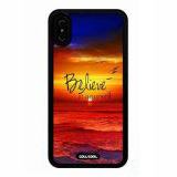 iPhone X Case, Maxim Case, Cowcool Ultra Thin Soft Silicone Case for Apple iPhone 10 - Rainbow Believe In Yourself Bird