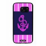 Galaxy S7 Case, Anchor Case, Cowcool Ultra Thin Soft Silicone Case for Samsung Galaxy S7 - Pink Spacing Equidistant Anchor