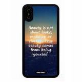 iPhone X Case, Maxim Case, Cowcool Ultra Thin Soft Silicone Case for Apple iPhone 10 - Beauty Is Not About Looks Make Up